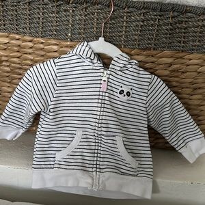 Carters Baby Girl Stripe Panda Hoodie | 6months